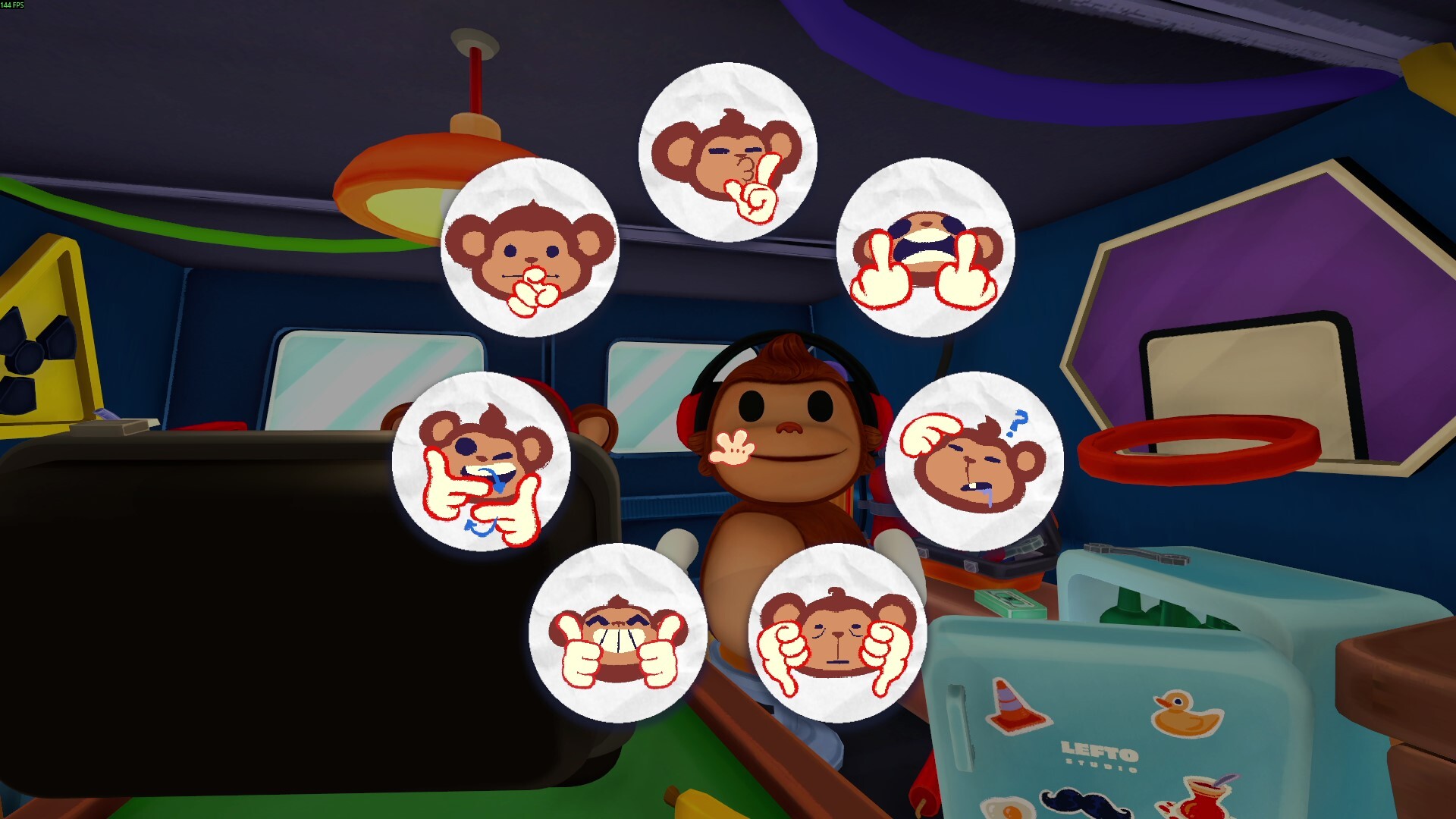 BOMBANANA monkey communication wheel in game